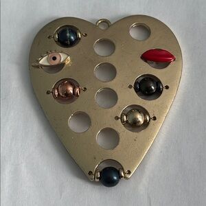 Rare Fendi Heart Gold Pendant, Italian Master Jeweler, Delfina Delettrez Fendi